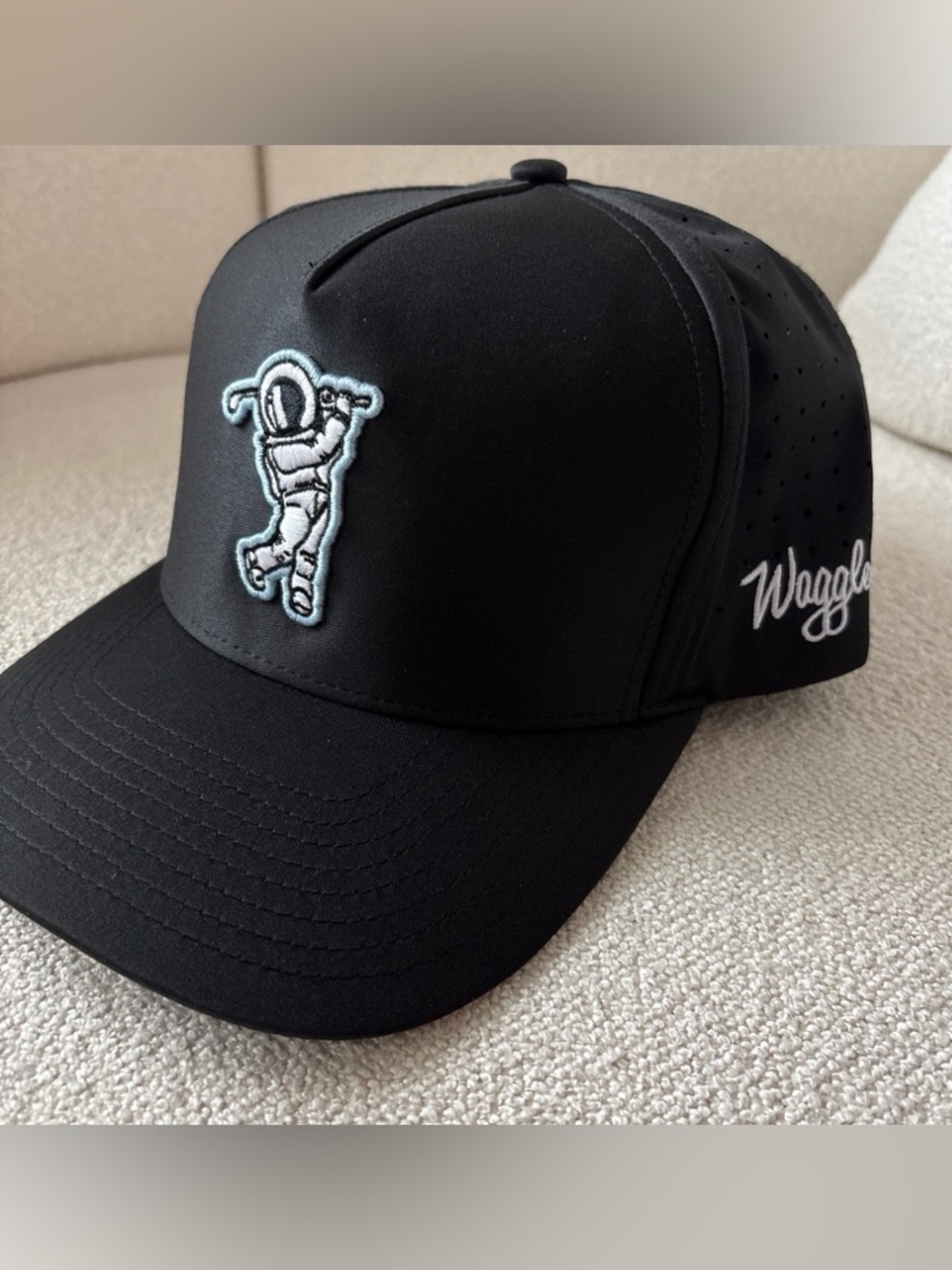 Waggle Golf Moon Shot OG SnapBack Performance Hat Astronaut Golfing Cap Mens NEW